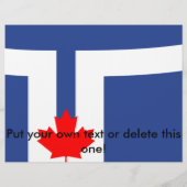 Flyer met vlag van Toronto, Canada (Achterkant)