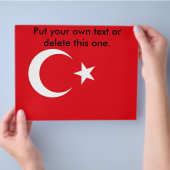 Flyer met vlag van Turkije (Hand)