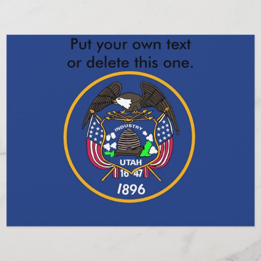 Flyer met vlag van Utah, VS (Voorkant)