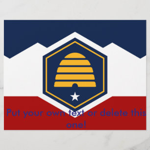 Flyer met vlag van Utah, VS