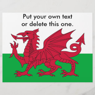 Flyer met vlag van Wales
