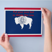 Flyer met vlag van Wyoming, VS (Hand)