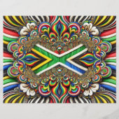 Flyer met Zuid-Afrikaanse kleuren Design (Achterkant)