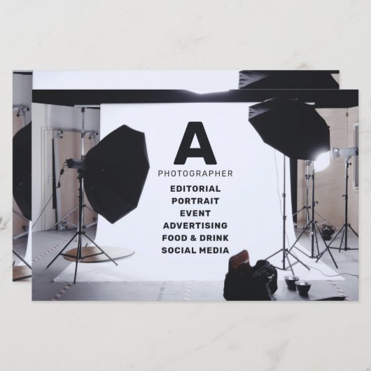 Flyer photographe du studio photo (Devant / Derrière)