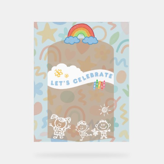 Flyer pour enfants éditable ! Panneau mignon et es (Recto)