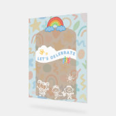 Flyer pour enfants éditable ! Panneau mignon et es (Angle)