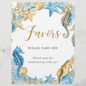 Flyer pour la fête et les faveurs de sous l'océan (Devant)
