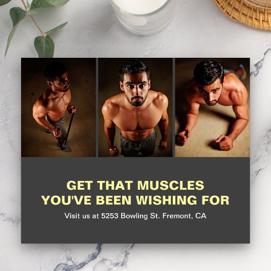 Flyer promotionnel de gym