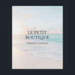 Flyer promotionnel Simple Beach Photo Business<br><div class="desc">Ajoutez votre nom d'entreprise à cette photo élégante de scène de plage. Un choix parfait pour un business qui s'adapte à la mode pour la plage et au-delà. Vos clients aimeront la simplicité de ceci avec seulement votre nom d'entreprise et slogan. Au contraire, modifiez le texte pour expliquer votre événement...</div>