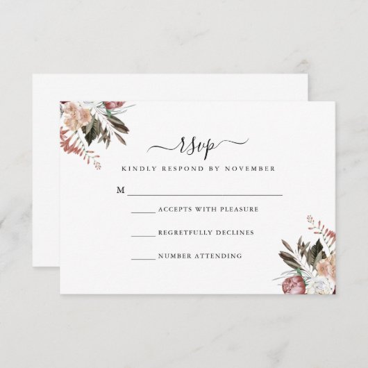 Flyer RSVP Rose Dusty (Devant / Derrière)