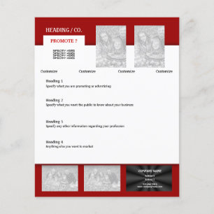 Flyer-sjabloon - creëer uw eigen 4,5 x 5,6 inch flyer