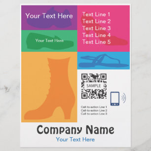 Flyer-Sjabloon — Detailschoenen Flyer