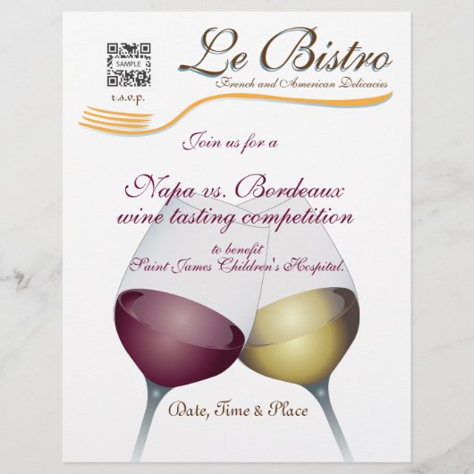 Flyer Sjabloon Fine Dining French (Voorkant)