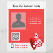 Flyer Sjabloon Labour Party (Voorkant)