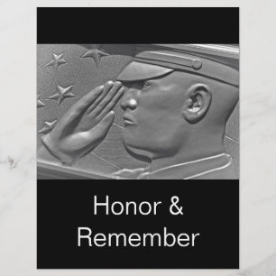 Flyer sjabloon voor eerbetoon aan veteranen helden