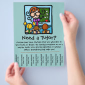 Flyer van het reclameblad voor de testfase (Hand)