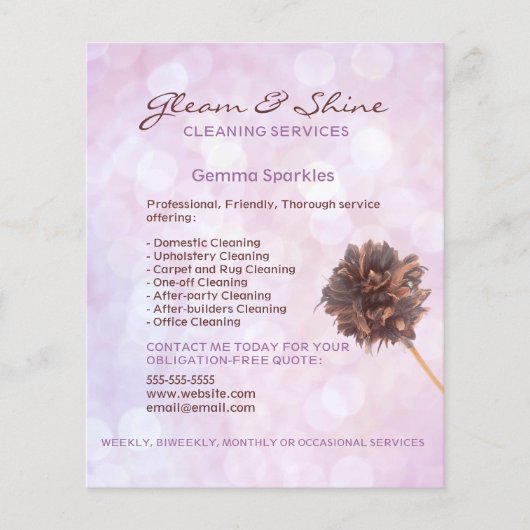 Flyer van Pink Cleaning Services (Voorkant)