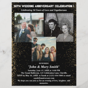 Flyer voor 50-jarig huwelijksjubileum