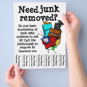 Flyer voor afvalverwijdering (Hand)