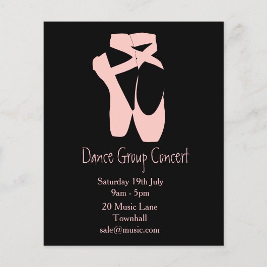 Flyer voor ballet- of moderne dansuitvoering (Voorkant)