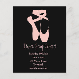 Flyer voor ballet- of moderne dansuitvoering
