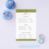 Flyer voor cateringmenu met chefshoed (Enkel)