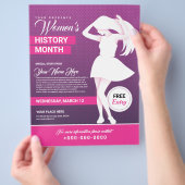 Flyer voor de vrouwengeschiedenis maand (Hand)