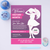 Flyer voor de vrouwengeschiedenis maand (Enkel)