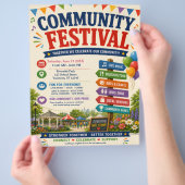 Flyer voor Gemeenschapsfestival (Hand)