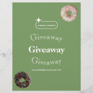 Flyer voor giveaway, Poster voor social media give