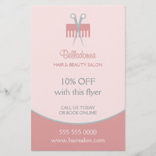 Flyer voor kappersschoonheidssalon