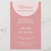 Flyer voor kappersschoonheidssalon (Achterkant)