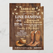 Flyer voor linedancingklas, advertentie voor count kaart (Voorkant / Achterkant)