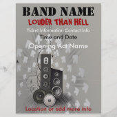 Flyer voor Loud Than Hell-muziek (Achterkant)