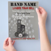 Flyer voor Loud Than Hell-muziek (Hand)