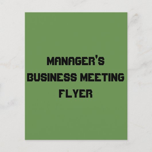 flyer voor managersvergadering (Voorkant)