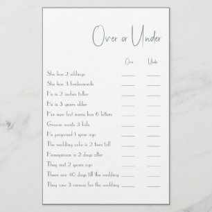 Flyer voor over- of ondertrouwfeestspel