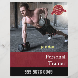 Flyer voor reclame voor fitness trainersondernemin