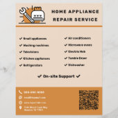 Flyer voor reparatieservice huishoudelijke apparat (Voorkant)