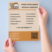Flyer voor reparatieservice huishoudelijke apparat (Hand)