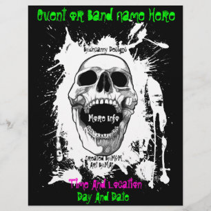 Flyer voor Schedel Spetter Event of Band