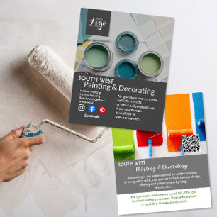 Flyer voor schilders- en decoratiebedrijf