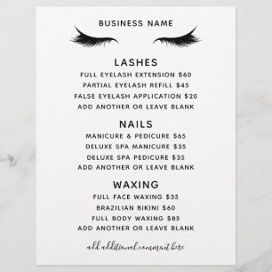 Flyer voor schoonheidssalon bedrijfsdiensten