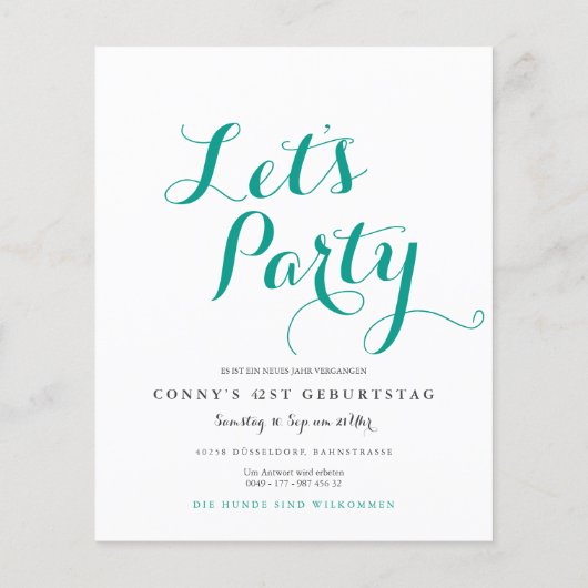 Flyer voor uitnodiging (Achterkant)