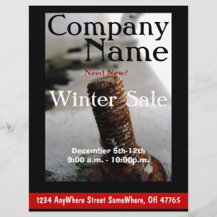 Flyer voor winterpromotie van schrootwerf