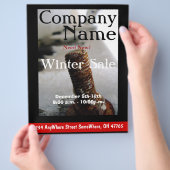 Flyer voor winterpromotie van schrootwerf (Hand)