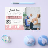 Flyer voor yogalessen voor instructeurs in studio (Enkel)