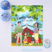 Flyer voor zakelijke promotie van Familie Pret Dag (Enkel)