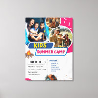 Flyer voor zomerkamp voor kinderen, Bootcamp voor