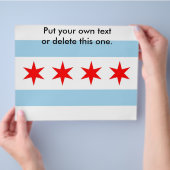 Flyer with Flag of Chicago, U.S.A. (Hand)
